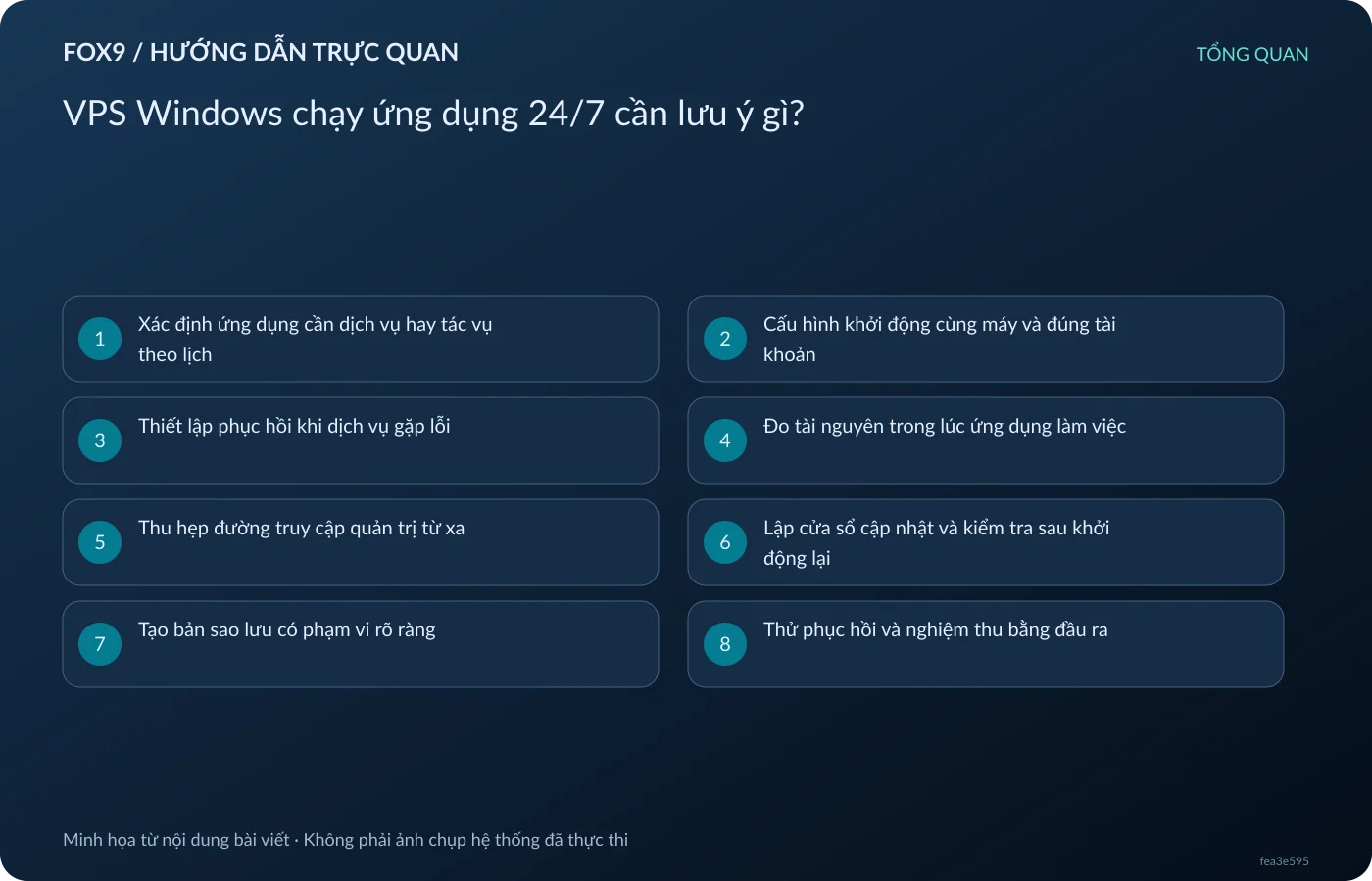VPS Windows chạy ứng dụng 24/7 cần lưu ý gì?