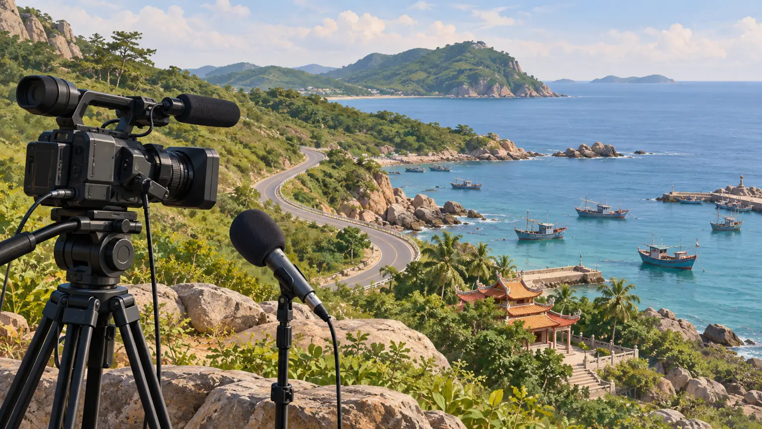 Ảnh minh họa AI: HTV, ATV ký hợp tác truyền thông với Kiên Hải đến năm 2030