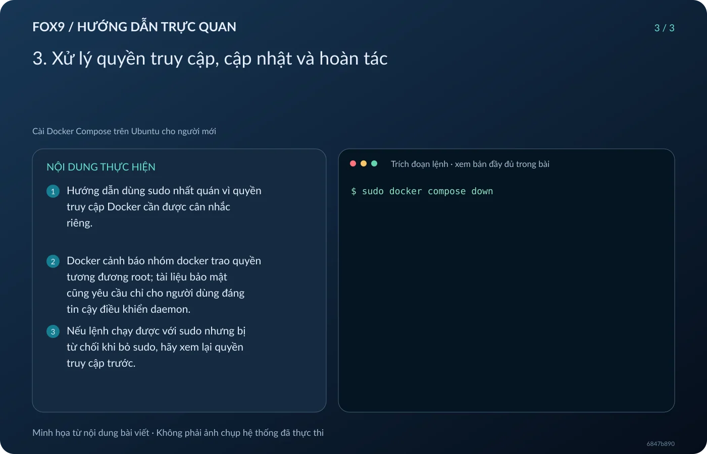 Minh họa 3. Xử lý quyền truy cập, cập nhật và hoàn tác